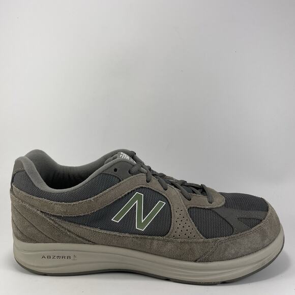 New Balance 877 Walking Shoes Mens Size 10.5 Extra Wide EEEE Gray Suede Comfort - Picture 1 of 9